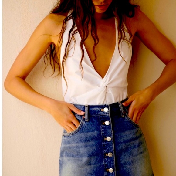 Zara Dresses & Skirts - Zara Button Front Denim. Mini Skirt